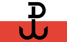 Polijas karogs ar "enkura" ierīci tika izmantots kā poļu pretošanās kustības emblēma.