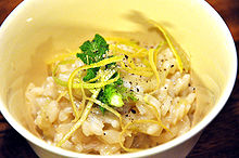 Risotto with fennel and lemon