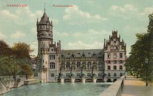 Completed in 1898, Hubert Stier's river water art survived all 88 air raids on Hanover, but was nevertheless demolished in 1963. Reconstruction has been under consideration since 2008. (Lage52. 3696279.733628 )
