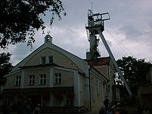 Winding tower of the Wieliczka salt mine near Krakow (Poland)