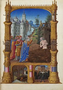 Placebo domino in regione vivorum, page from the Très Riches Heures