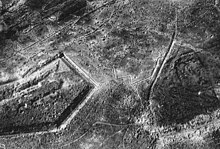 Bomb crater around Fort Douaumont end of 1916