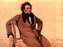 Franz Schubert in May 1825, heliogravure after the watercolour by Wilhelm August Rieder, signed below by Rieder and Schubert