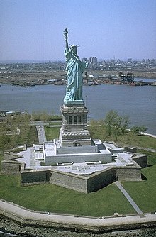 The Statue of Liberty is a frequently used symbol of libertarian parties, media, and groups.