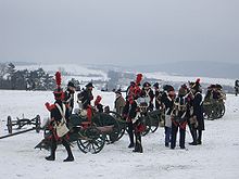 French artillerymen (reenactment shot during the 200th anniversary of the battle)