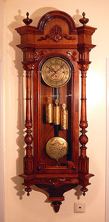 German pendulum clock of the 19th century, brand Gustav Eduard Becker