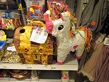 Piñatas in a drugstore in Hamburg