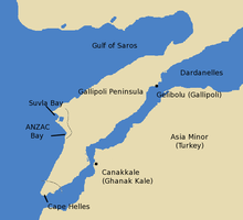 Map of the Dardanelles