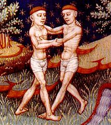 The twins in a medieval manuscript.