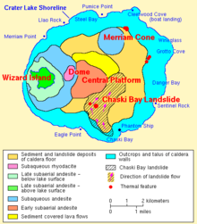Carte géologique du fond du lac