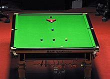 Snooker table to start frame