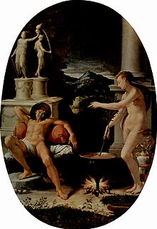 The Rejuvenation of Aison. Painting by Girolamo Macchietti, c. 1572, in the Palazzo Vecchio, Florence