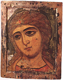 Novgorod icon of the Archangel Gabriel, 12th century.