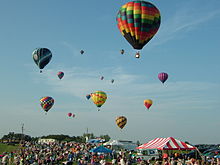 Ein Heißluftballon-Festival