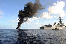 The USS Farragut destroyed a Somali pirate boat in March 2010