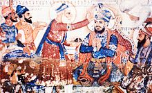 Guru Arjan siendo pronunciado como quinto Guru.