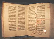 Uma Bíblia impressa de Gutenberg