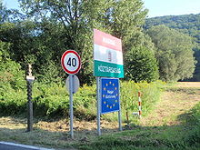 State border Hungary-Austria, B61 between Güns and Rattersdorf