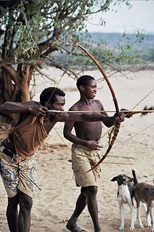 Members of the Hadza in African Tanzania, one of the last peoples to live as traditional hunter-gatherers (2007)