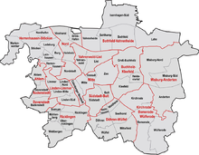 City districts and boroughs of Hannover
