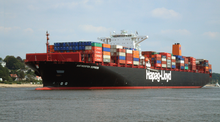 Shipping traffic off Hamburg