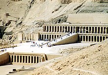 Mortuary temple of Hatshepsut from ancient Egypt in Deir el-Bahari