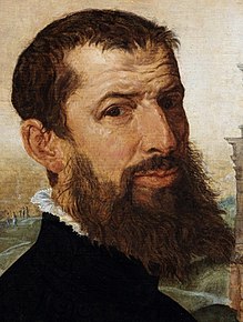 Marten van Heemskerck, zelfportret (detail)