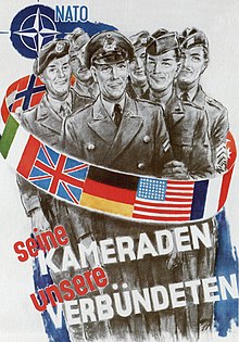 Advertising poster for NATO, illustration by Helmuth Ellgaard