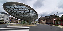 Bus station in Herne. Example of a roundel shape