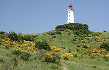 Lighthouse Dornbusch on the car-free island Hiddensee