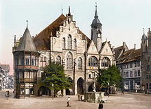 The Hildesheim town hall around 1900