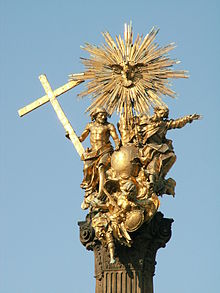 Skulpturgrupp från den heliga treenighetens pelare i Olomouc, Tjeckien, 1700-tal
