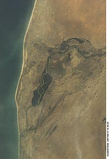 Műholdfelvétel a Szenegál folyóról