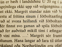 Excerpt from a modern Icelandic text