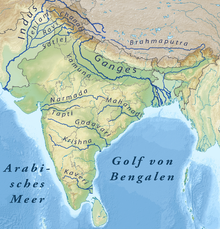Important rivers in India