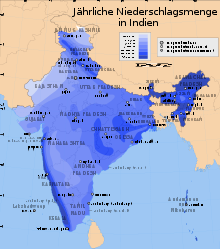 Annual rainfall in India
