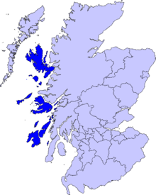 Die Inneren Hebriden von Schottland.