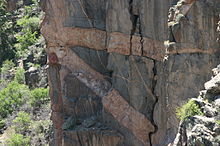 Deiche in der Schwarzen Schlucht des Gunnison-Nationalparks, Colorado, USA