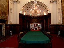 The former Upper House Chamber in the Irish House of Parliament. Today a room of the Bank of Ireland branch.