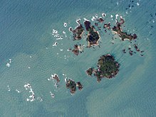 Letecký snímek ostrovů Scilly