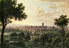 Darmstadt in 1816, a watercolor by Johann Heinrich Schilbach