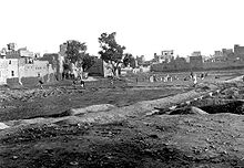 Die Jallianwalla Bagh im Jahre 1919, Monate nach dem Massaker.
