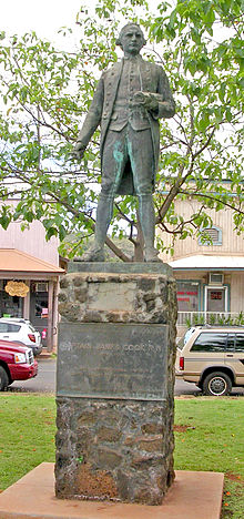 Monument to James Cook in Waimea (Kauaʻi) commemorating the January 1778 landing.