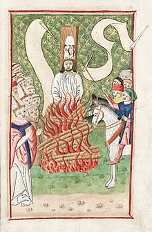 Jan Hus queimado na fogueira