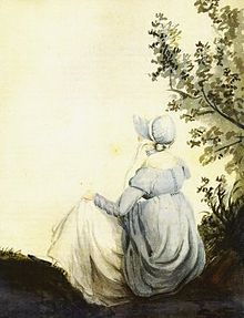 Een foto van Jane Austen. Deze is getekend door haar zus Cassandra (ca. 1804).