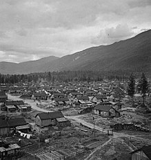 Internment camp for Japanese in British Columbia
