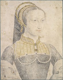 Retrato de Jeanne d'Albret por uma artista da Escola de François Clouet, 2º quartel do século XVI