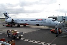 Самолет 717-200 на Jetstar Airways на летище Сидни, Австралия, през 2005 г.  