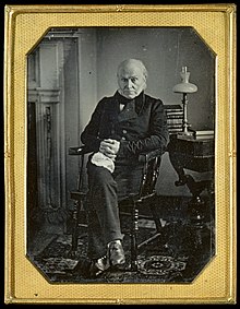 1850 Kopie van een foto uit 1843 van John Quincy Adams
