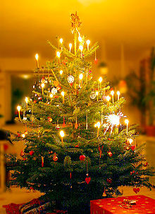 Uma árvore de Natal tradicional